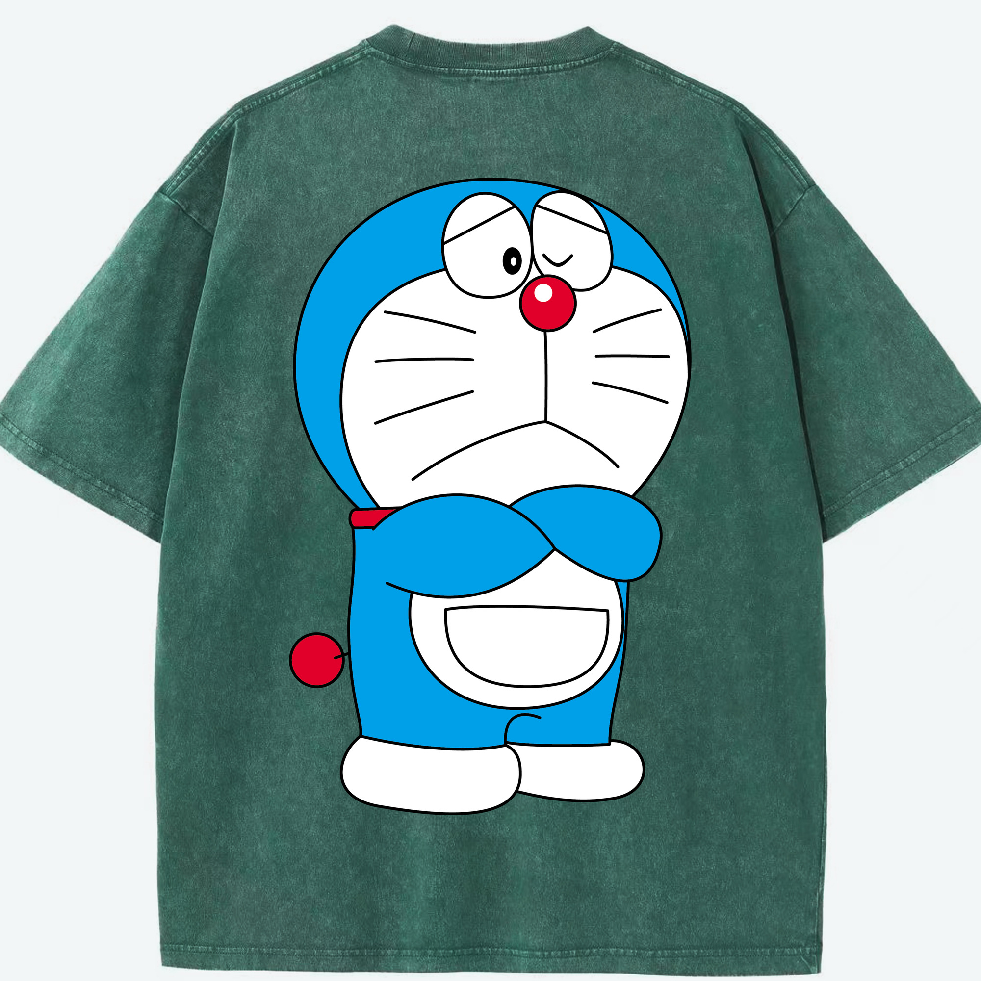 （画像用） ドラえもん Doraemon 綿100% ヴィンテージ風 半袖Tシャツ（背面プリント）